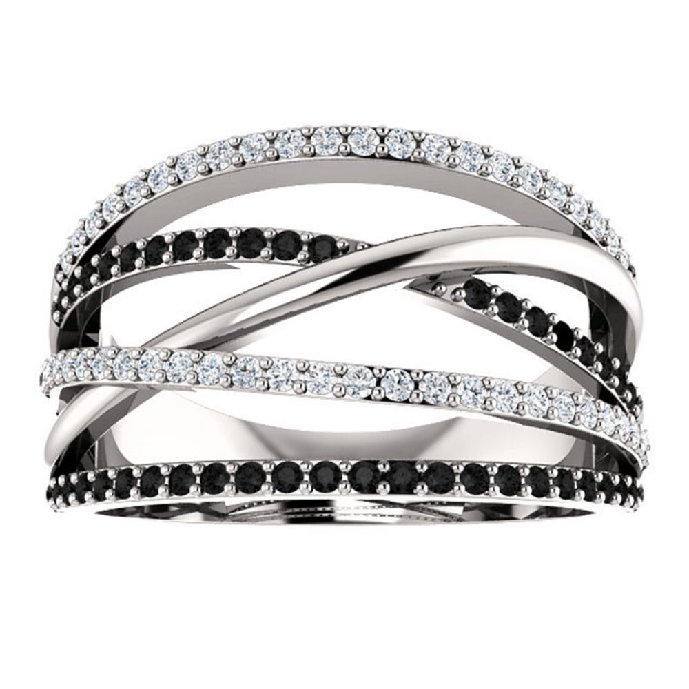 New 925 Silver Women's Round Cut Sapphire Ring - Picture 2 of 5